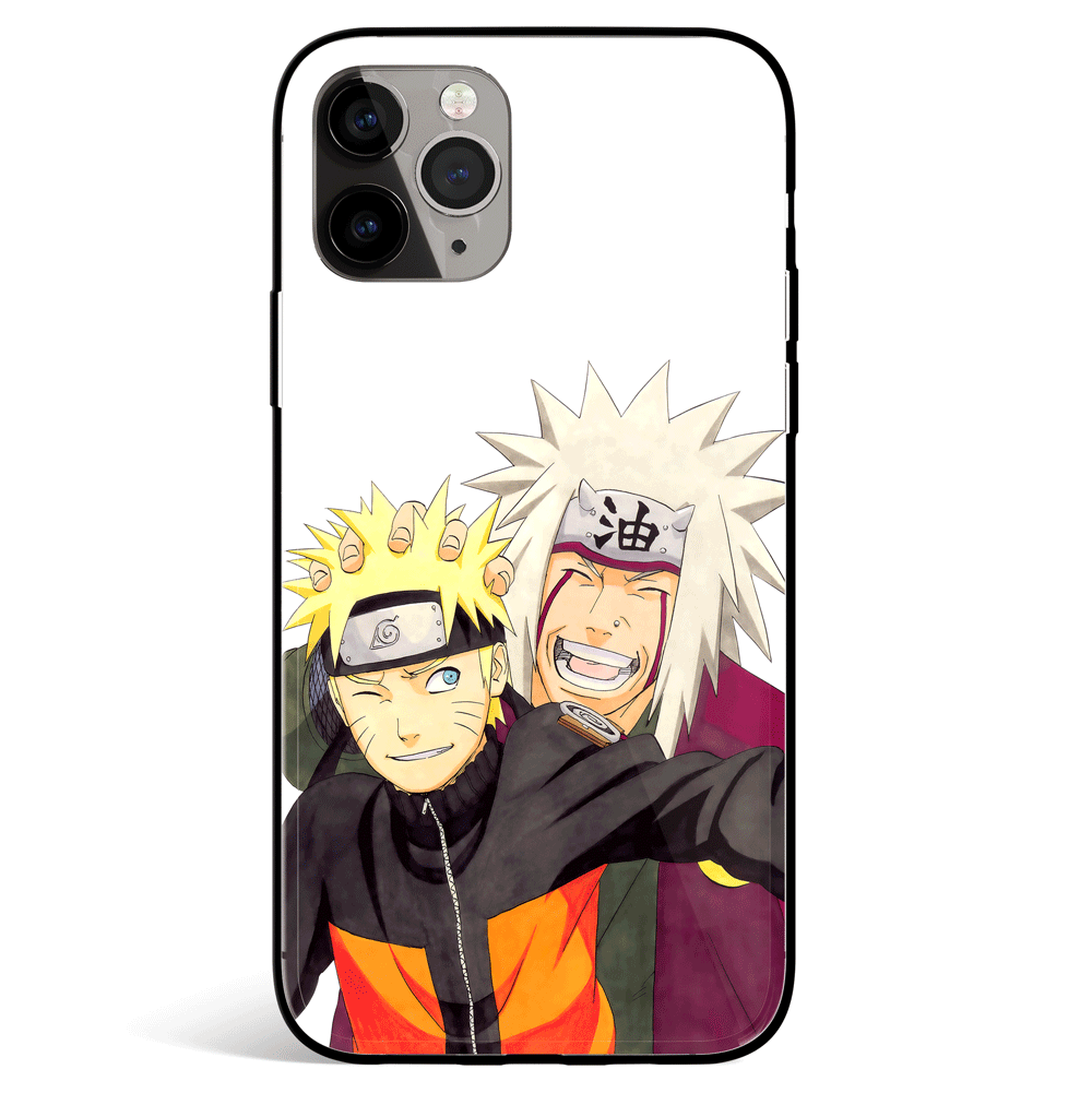 Naruto Miss you Jiraiya Tempered Glass Soft Silicone iPhone Case
