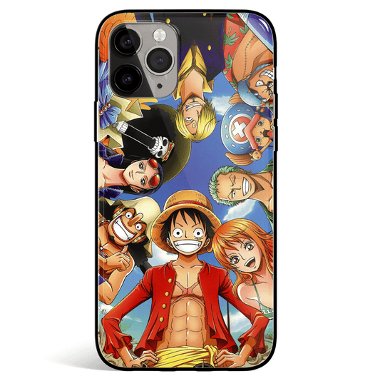 One Piece Looking at you Tempered Glass Soft Silicone iPhone Case-Phone Case-Monkey Ninja-iPhone X/XS-Tempered Glass-Monkey Ninja