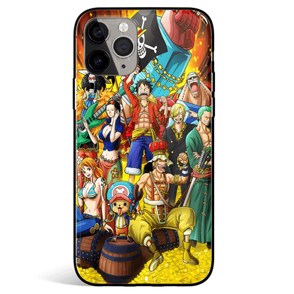 One Piece Mugiwara Great Route Tempered Glass Soft Silicone iPhone Case-Phone Case-Monkey Ninja-iPhone X/XS-Tempered Glass-Monkey Ninja