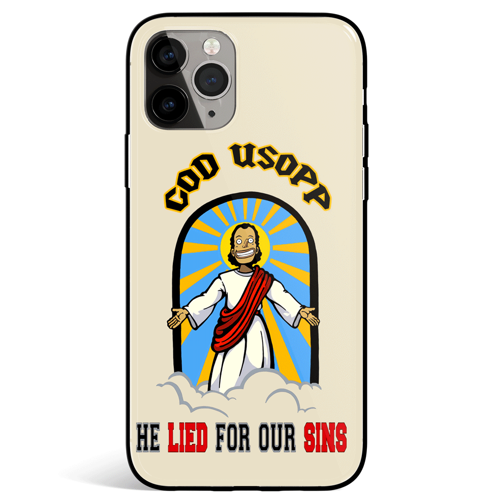 One Piece God Usopp Tempered Glass Soft Silicone iPhone Case