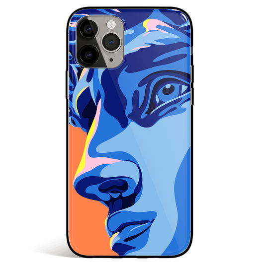 Blue David Tempered Glass Soft Silicone iPhone Case-Feature Print Phone Case-Monkey Ninja-iPhone X/XS-Tempered Glass-Monkey Ninja
