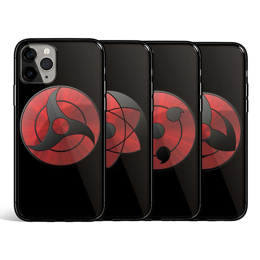 The Sharingan Tempered Glass iPhone Case - 4 Styles-Phone Case-Monkey Ninja-iPhone X/XS-1 - itachi-Tempered Glass-Monkey Ninja