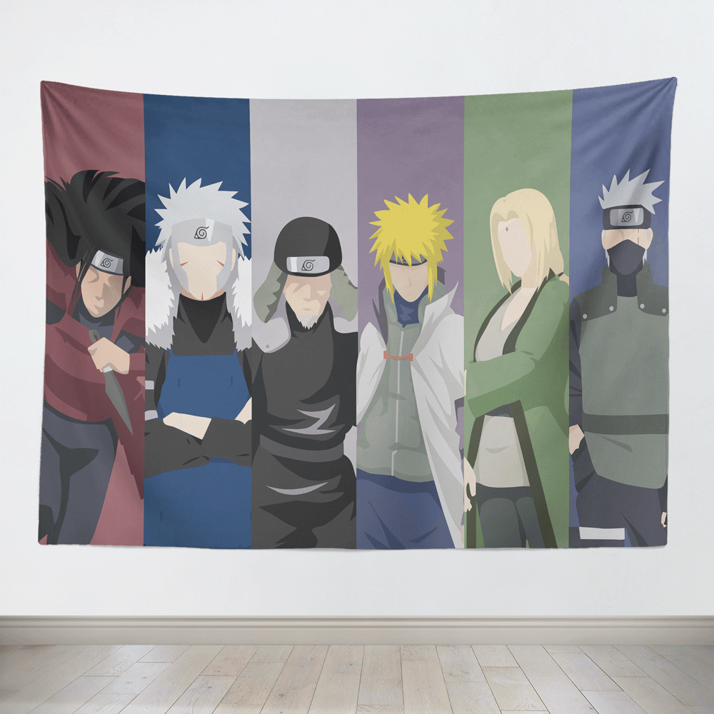Naruto Hokage Silhouette Tapestry