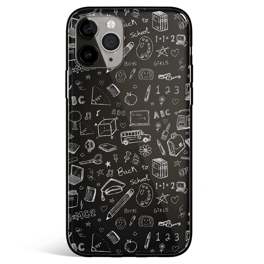 To the School Tempered Glass Soft Silicone iPhone Case