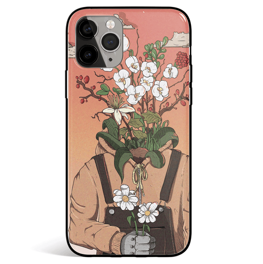 Mind Garden Tempered Glass Soft Silicone iPhone Case-Feature Print Phone Case-Monkey Ninja-iPhone X/XS-Tempered Glass-Monkey Ninja