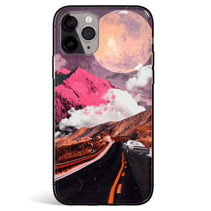 To the Moon Tempered Glass Soft Silicone iPhone Case