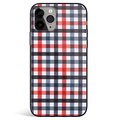 Vichy Rojo iPhone Tempered Glass Phone Case