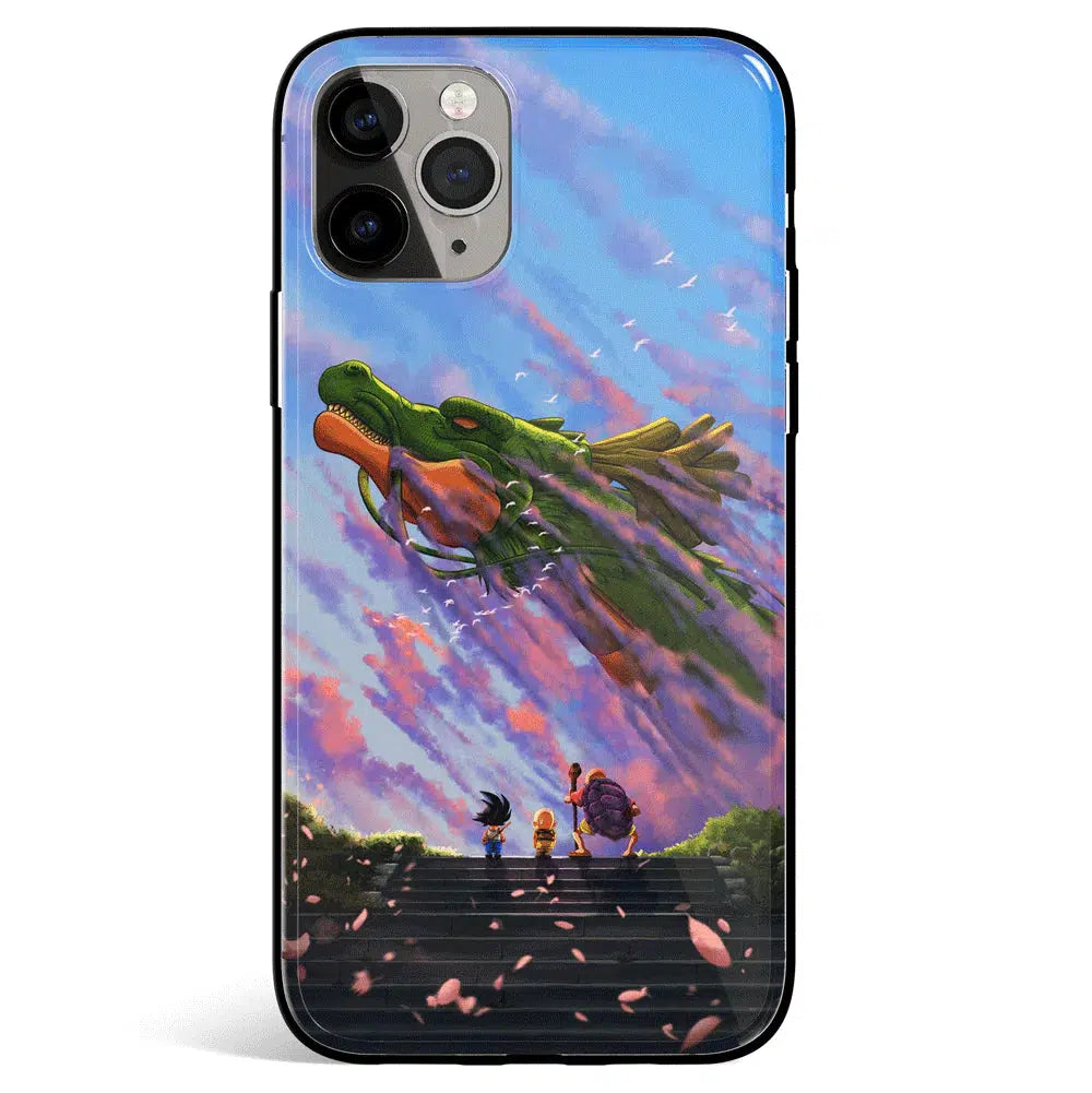 Dragon Ball Dream of Shenron Tempered Glass Soft Silicone iPhone Case-Phone Case-Monkey Ninja-iPhone X/XS-Tempered Glass-Monkey Ninja