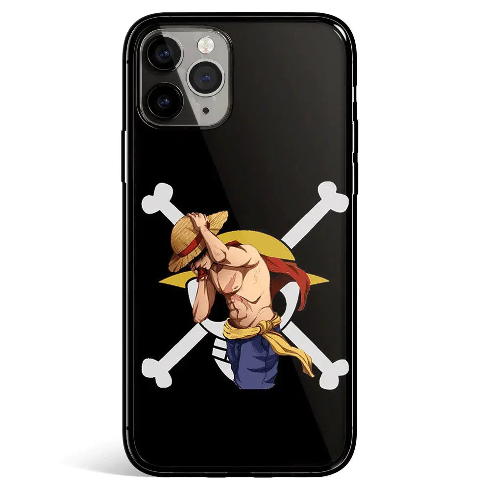 One Piece Luffy Clan Tempered Glass Soft Silicone iPhone Case