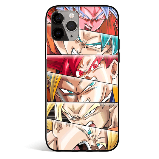 Dragon Ball Goku Eyes Tempered Glass Soft Silicone iPhone Case-Phone Case-Monkey Ninja-iPhone X/XS-Tempered Glass-Monkey Ninja