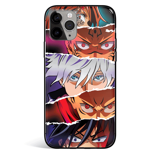 Jujutsu Kaisen Eyes 1 Tempered Glass Soft Silicone iPhone Case-Phone Case-Monkey Ninja-iPhone X/XS-Tempered Glass-Monkey Ninja