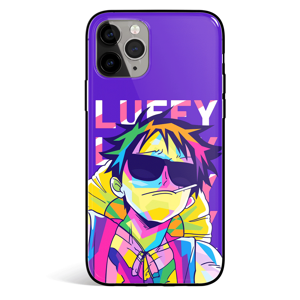 One Piece Arrogant Luffy Tempered Glass Soft Silicone iPhone Case-Phone Case-Monkey Ninja-iPhone X/XS-Tempered Glass-Monkey Ninja