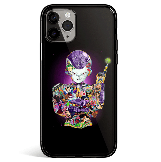 Dragon Ball Life of Frieza Glass Soft Silicone iPhone Case-Phone Case-Monkey Ninja-iPhone X/XS-Tempered Glass-Monkey Ninja