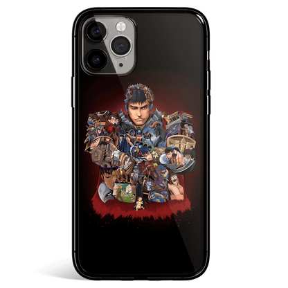 Berserk Life of Guts Tempered Glass Soft Silicone iPhone Case
