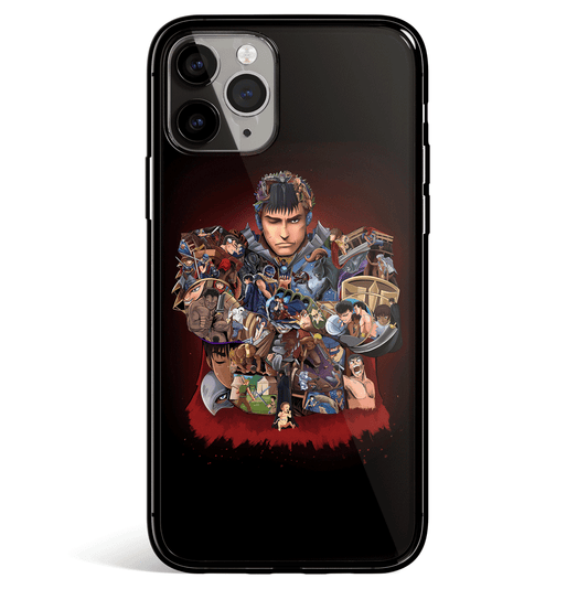 Berserk Life of Guts Tempered Glass Soft Silicone iPhone Case-Phone Case-Monkey Ninja-iPhone X/XS-Tempered Glass-Monkey Ninja