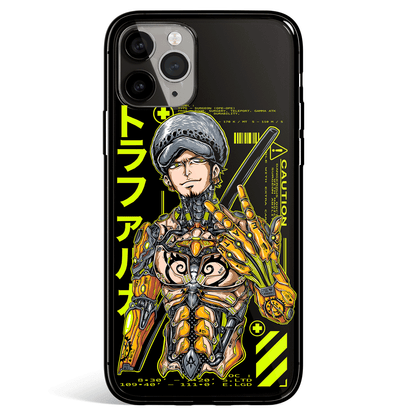 One Piece Trafalgar Law Cyborg Tempered Glass Soft Silicone iPhone Case-Phone Case-Monkey Ninja-iPhone X/XS-Tempered Glass-Monkey Ninja