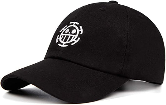 One Piece Heart Pirate Clan Embroidered Adjustable Symbol Structured Twill Cap-Clothing-Monkey Ninja-Black-Monkey Ninja