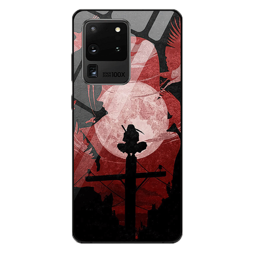 Itachi Anime Tempered Glass Samsung Phone Case for Samsung