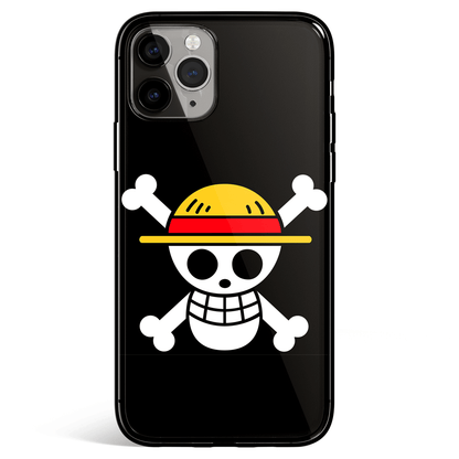 One Piece Strawhat Pirate Clan Tempered Glass Soft Silicone iPhone Case