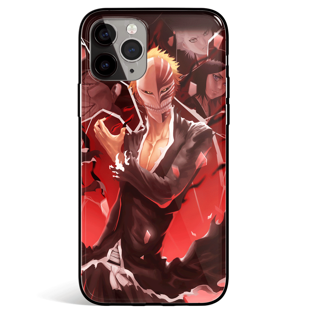 Bleach Ichigo Manga Tempered Glass Soft Silicone iPhone Case-Phone Case-Monkey Ninja-iPhone X/XS-Tempered Glass-Monkey Ninja