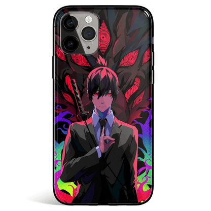 Chainsaw Man Aki Hayakawa Tempered Glass Soft Silicone iPhone Case