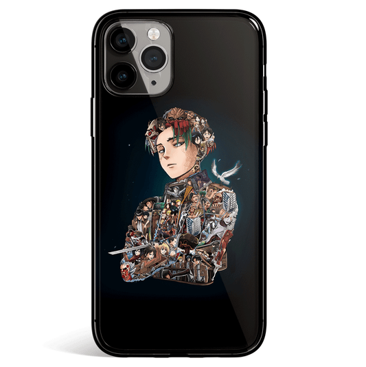 Attack on Titan Life of Levi Tempered Glass Soft Silicone iPhone Case-Phone Case-Monkey Ninja-iPhone X/XS-Tempered Glass-Monkey Ninja