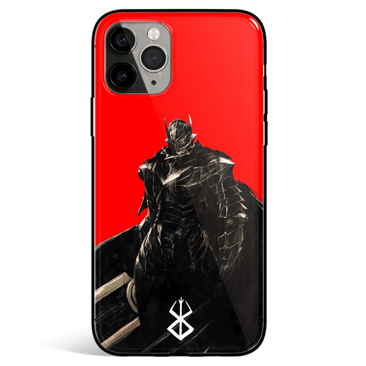 Berserk Red Tempered Glass Soft Silicone iPhone Case-Phone Case-Monkey Ninja-iPhone X/XS-Tempered Glass-Monkey Ninja