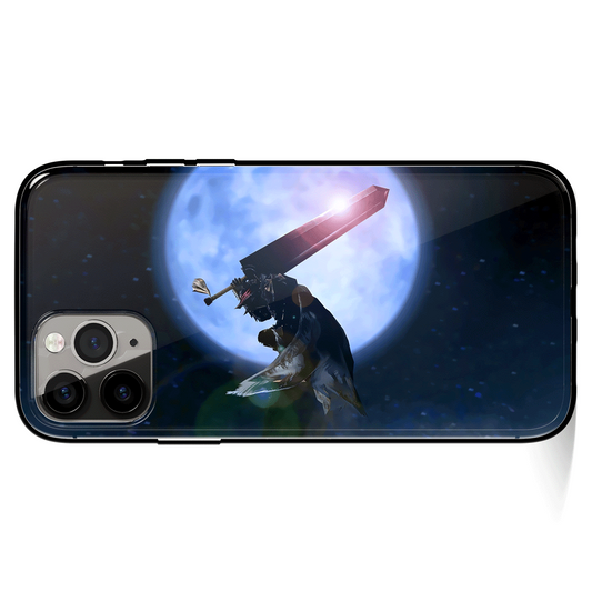 Berserk Moon Tempered Glass Soft Silicone iPhone Case-Phone Case-Monkey Ninja-iPhone X/XS-Tempered Glass-Monkey Ninja