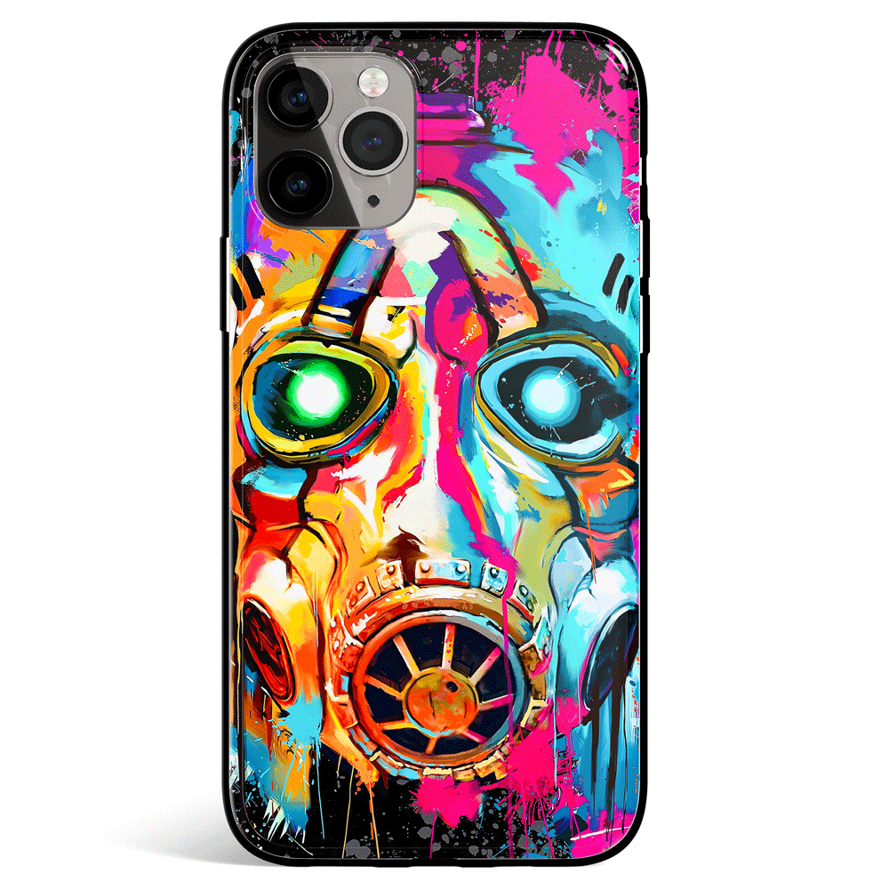 Borderland 3 ink Tempered Glass Soft Silicone iPhone Case