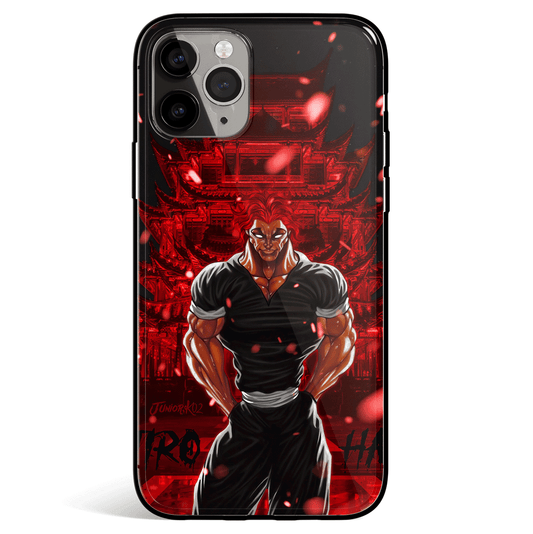 Baki Yuujirou Hanma Tempered Glass Soft Silicone iPhone Case-Phone Case-Monkey Ninja-iPhone X/XS-Tempered Glass-Monkey Ninja