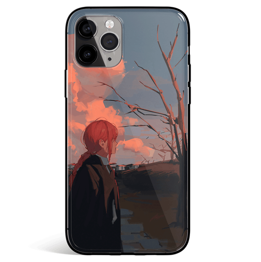 Chainsaw Man Makima Tempered Glass Soft Silicone iPhone Case