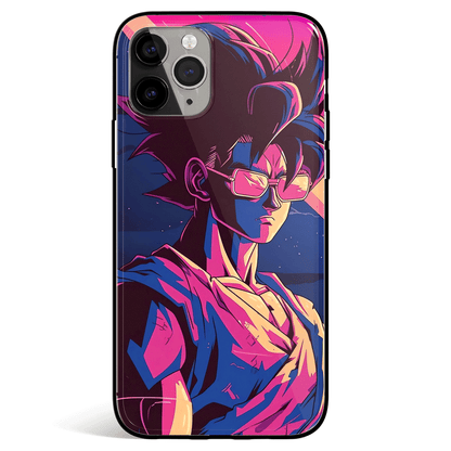 Dragon Ball Goku's Vacation Tempered Glass Soft Silicone iPhone Case