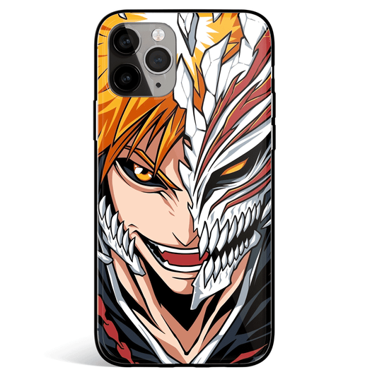 Bleach Ichigo Half Mask Tempered Glass Soft Silicone iPhone Case-Phone Case-Monkey Ninja-iPhone X/XS-Tempered Glass-Monkey Ninja