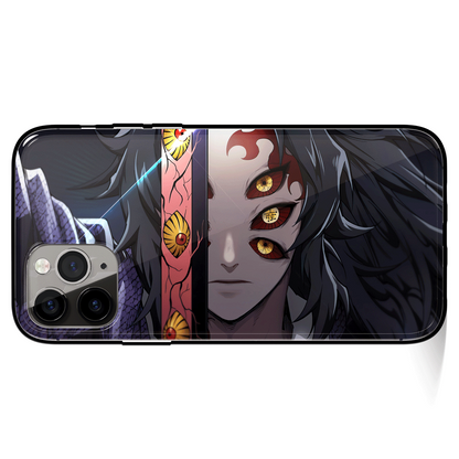 Demon Slayer Kokushibo Sword Tempered Glass Soft Silicone iPhone Case