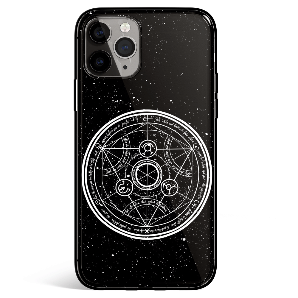 Fullmetal Alchemist Magic Circle Tempered Glass Soft Silicone iPhone Case