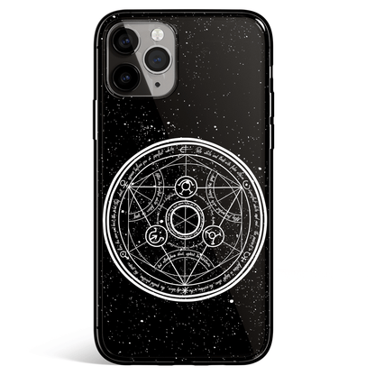 Fullmetal Alchemist Magic Circle Tempered Glass Soft Silicone iPhone Case