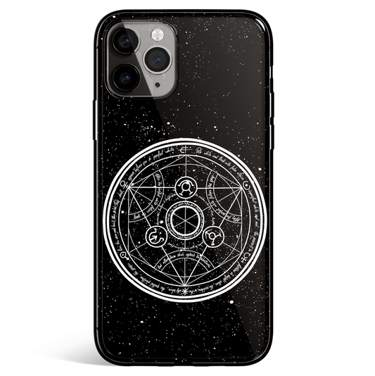 Fullmetal Alchemist Magic Circle Tempered Glass Soft Silicone iPhone Case-Phone Case-Monkey Ninja-iPhone X/XS-Tempered Glass-Monkey Ninja