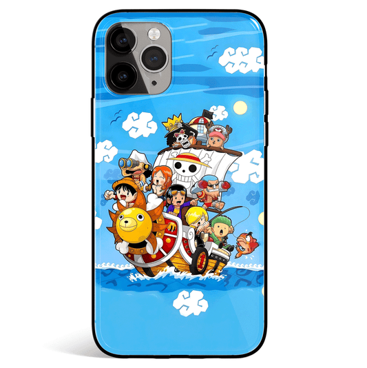 One Piece Thousand Sunny Mugiwara Crew Tempered Glass Soft Silicone iPhone Case-Phone Case-Monkey Ninja-iPhone X/XS-Tempered Glass-Monkey Ninja