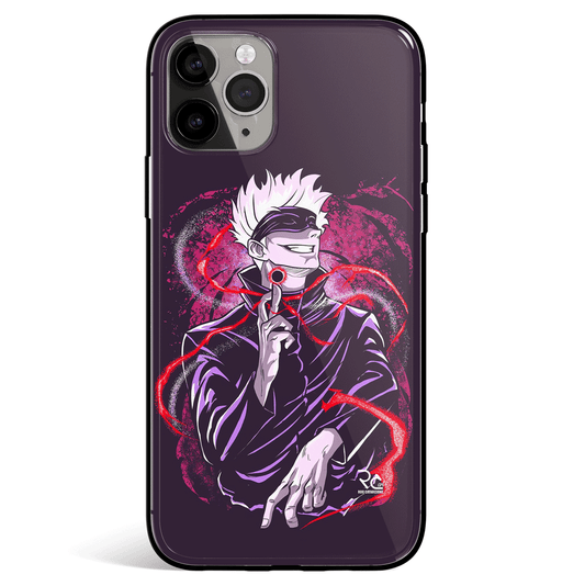 Jujutsu Kaisen Cursed Technique Reversal Tempered Glass Soft Silicone iPhone Case-Phone Case-Monkey Ninja-iPhone X/XS-Tempered Glass-Monkey Ninja