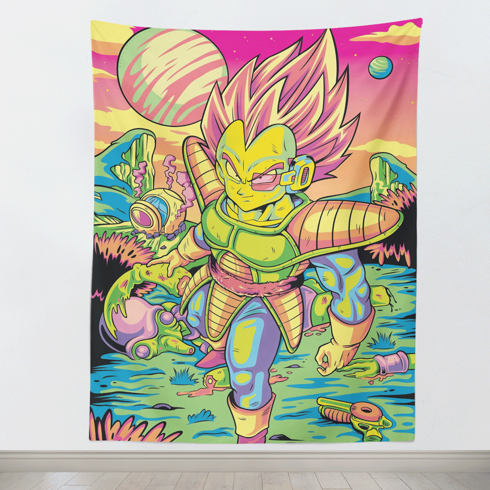 Dragon Ball Prince Vegeta Tapestry-Taspetry-Monkey Ninja-150cm * 200cm-Monkey Ninja