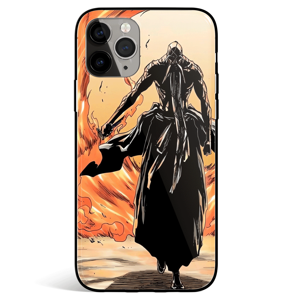 Bleach Yamamoto Bankai Second Stage Tempered Glass Soft Silicone iPhone Case