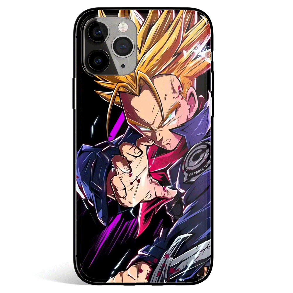 Dragon Ball Street Style Trunks Tempered Glass Soft Silicone iPhone Case