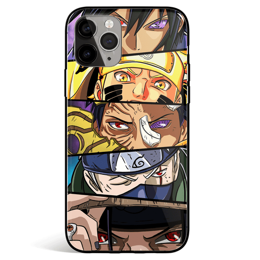 Naruto Sasuke Obito Kakashi Itachi Eyes Tempered Glass Soft Silicone iPhone Case-Phone Case-Monkey Ninja-iPhone X/XS-Tempered Glass-Monkey Ninja