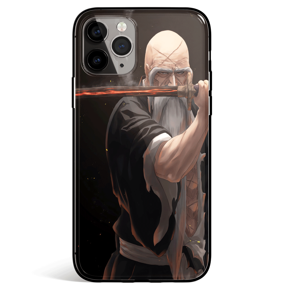 Bleach Zanka no Tachi Tempered Glass Soft Silicone iPhone Case-Phone Case-Monkey Ninja-iPhone X/XS-Tempered Glass-Monkey Ninja