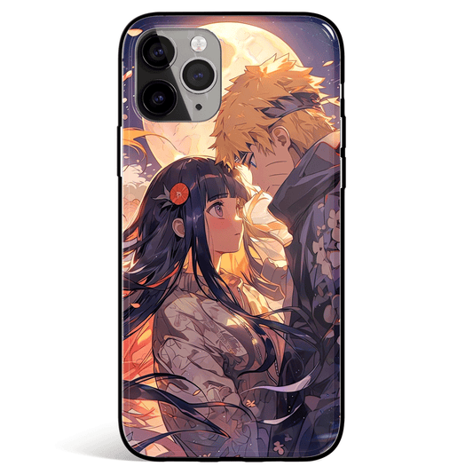 Naruto and Hinata Fell in Love Tempered Glass Soft Silicone iPhone Case