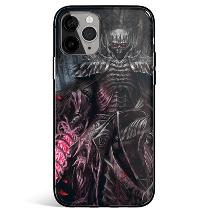 Berserk The Skull Knight Tempered Glass Soft Silicone iPhone Case