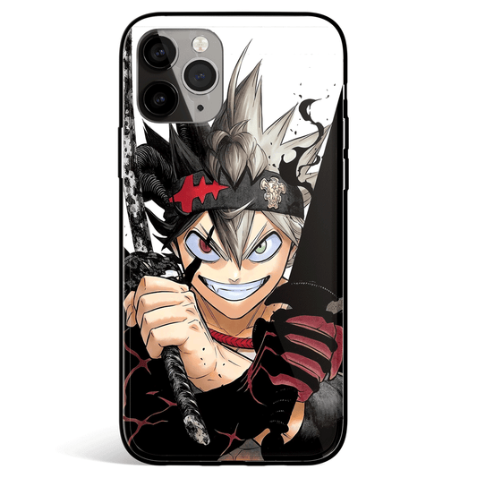 Black Clover Asta Demon Form Tempered Glass Soft Silicone iPhone Case-Phone Case-Monkey Ninja-iPhone X/XS-Tempered Glass-Monkey Ninja