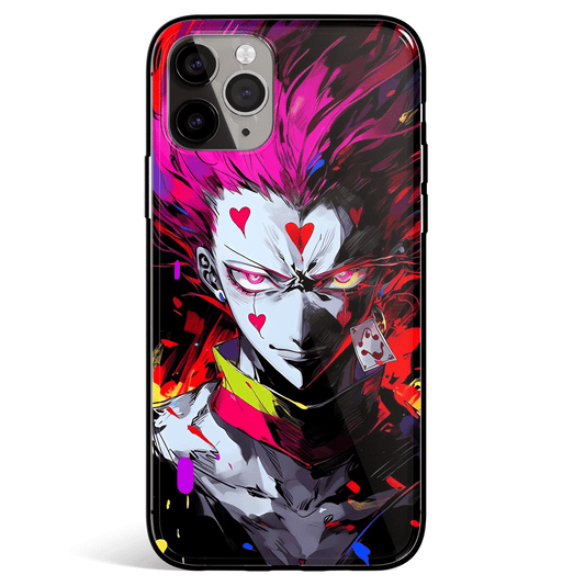 Hunter x Hunter Hisoka Color Portrait Tempered Glass Soft Silicone iPhone Case