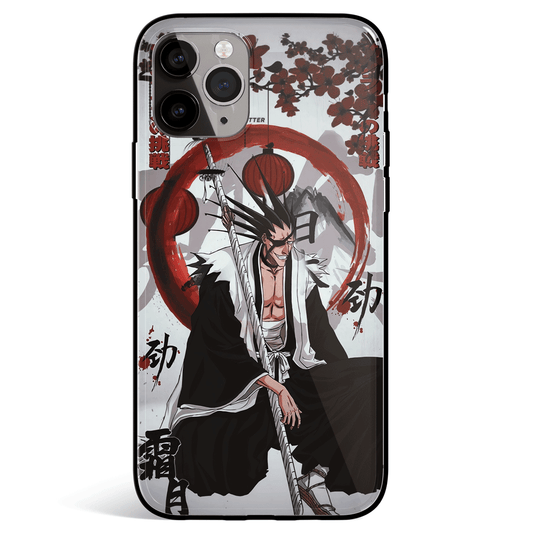 Bleach Zaraki Kenpachi Tempered Glass Soft Silicone iPhone Case-Phone Case-Monkey Ninja-iPhone X/XS-Tempered Glass-Monkey Ninja