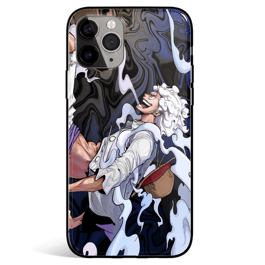 One Piece Gear 5 Strawhat Tempered Glass Soft Silicone iPhone Case